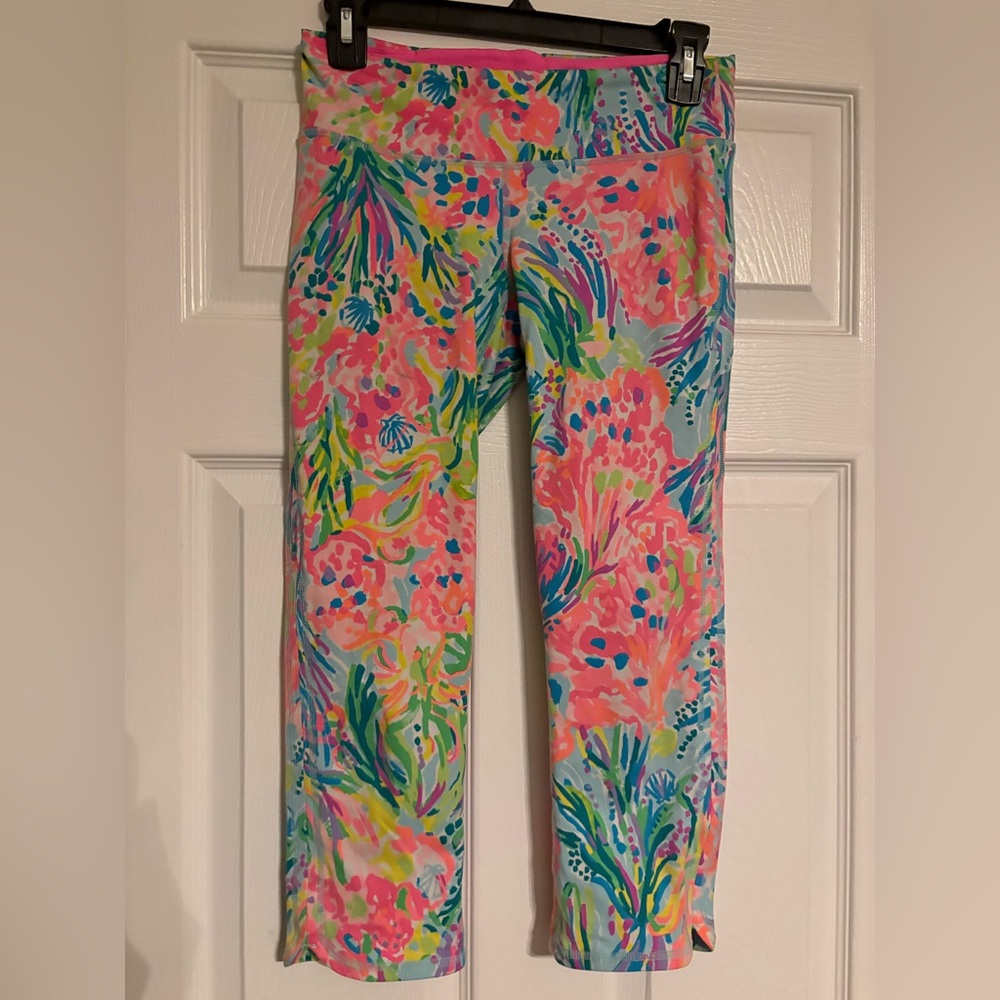 Lilly Pulitzer Vibrant Pink and Blue Leggings